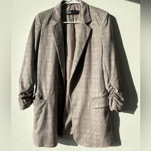 Gray plaid Zara blazer
